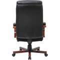 Lorell Executive High-Back Wood Finish Office Chair, LLR69531