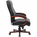 Lorell Executive High-Back Wood Finish Office Chair, LLR69531