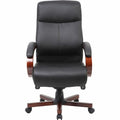 Lorell Executive High-Back Wood Finish Office Chair, LLR69531