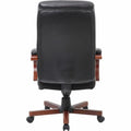 Lorell Executive High-Back Wood Finish Office Chair, Mahogany, LLR69532