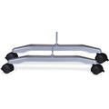 Lorell Mobile T-Foot Set With Casters, Silver, 2 / Set, LLR69898