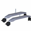 Lorell Mobile T-Foot Set With Casters, Silver, 2 / Set, LLR69898