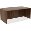 Lorell Essentials Series Bowfront Desk Shell, Brown, LLR69952