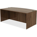 Lorell Essentials Series Bowfront Desk Shell, Brown, LLR69952
