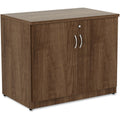 Lorell Essentials Series 2-Door Storage Cabinet, Walnut, LLR69999