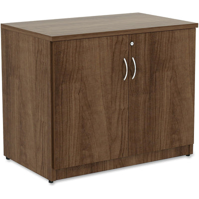 Lorell Essentials Series 2-Door Storage Cabinet, Walnut, LLR69999