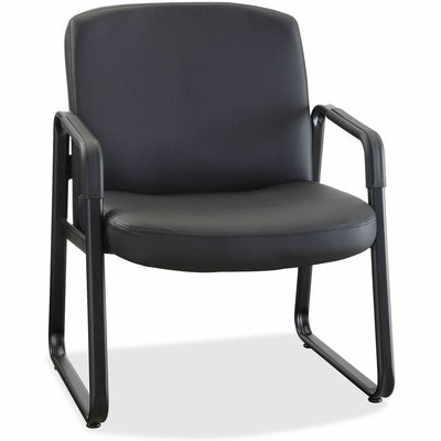 Lorell Big & Tall Upholstered Guest Chair, Black, LLR84587