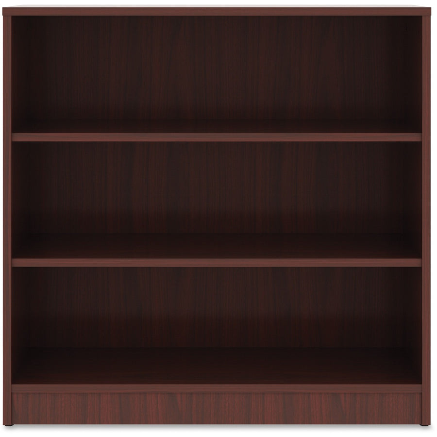 Lorell Laminate Bookcase, 36" x 36", Mahogany, Adjustable Shelf, LLR99781
