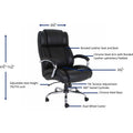 Lorell Big & Tall Chair with UltraCoil Comfort, Black, LLR99845