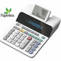 Sharp Calculators EL-1901 12-Digit Paperless Printing Calculator, White, SHREL1901