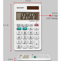 Sharp Calculators EL-244WB 8-Digit Professional Pocket Calculator, White, SHREL-244WB