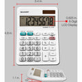 Sharp Calculators EL-310WB 8-Digit Professional Mini-Desktop Calculator, White, SHREL310WB