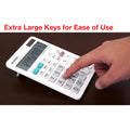 Sharp Calculators EL-334WB 12-Digit Professional Large Desktop Calculator, White, SHREL-334W