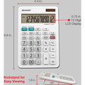 Sharp Calculators EL-334WB 12-Digit Professional Large Desktop Calculator, White, SHREL334W