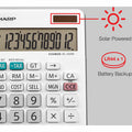 Sharp Calculators EL-334WB 12-Digit Professional Large Desktop Calculator, White, SHREL-334W