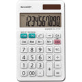 Sharp Calculators EL-377WB 10-Digit Professional Handheld Calculator, White, SHREL377WB