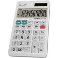 Sharp Calculators EL-377WB 10-Digit Professional Handheld Calculator, White, SHREL-377WB
