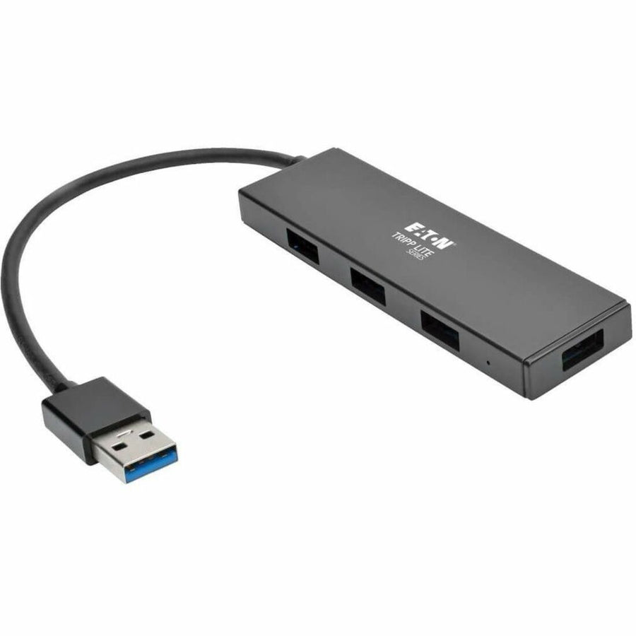 Tripp Lite series U360-004-SLIM 4-Port Ultra-Slim Portable USB 3.0 SuperSpeed Hub, 4.2" x 0.4", Black, TRPU360004SLIM