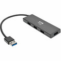 Eaton Tripp Lite series U360-004-SLIM 4-Port Ultra-Slim Portable USB 3.0 SuperSpeed Hub, Black, TRPU360004SLIM