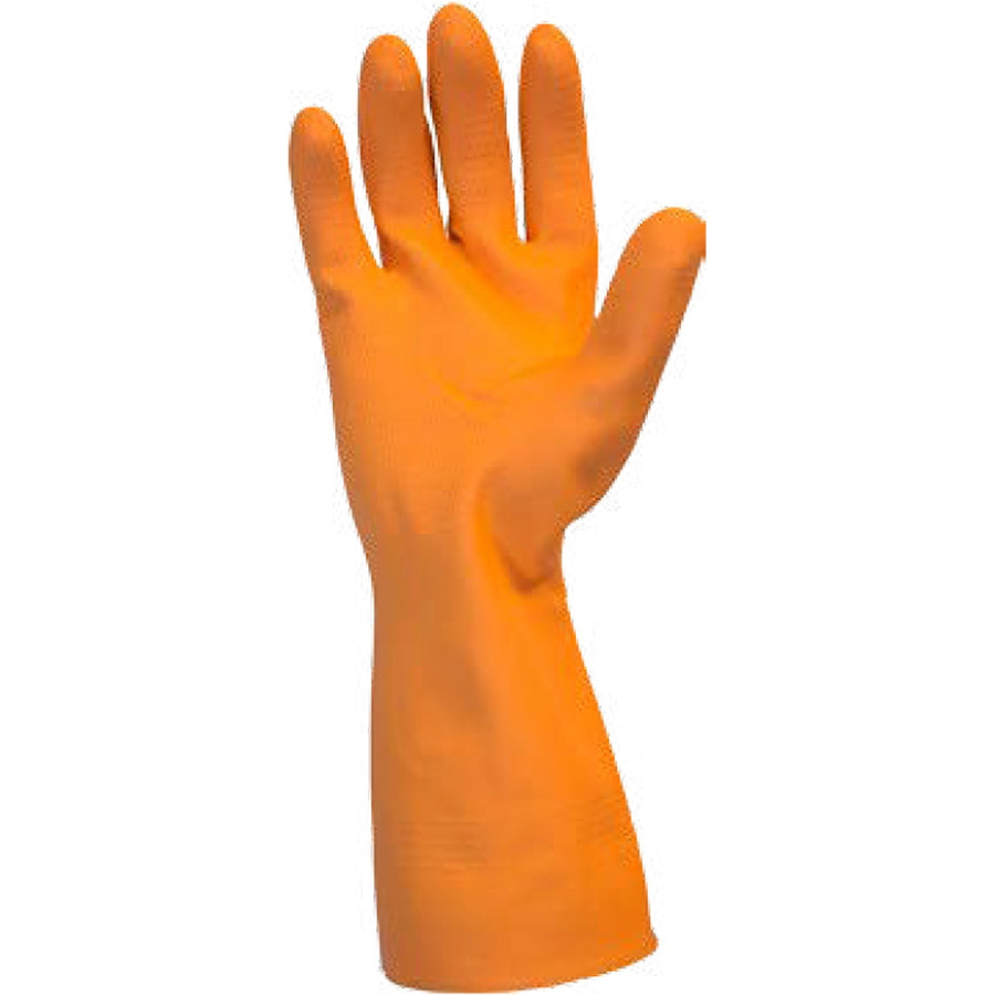 Safety Zone Orange Neoprene Latex Blend Flock Lined Latex Gloves, X-Large, 1 Dozen, SZNGRFOXL1SF