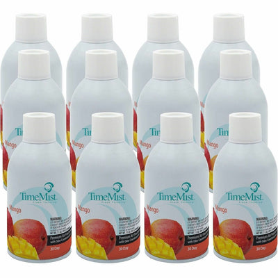 Zep TimeMist Metered 30-Day Mango Scent Refill, Clear, 12 / Carton, TMS1042810CT