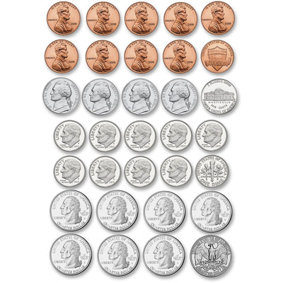 Ashley Productions US Coin Money Set Die-cut Magnets, 1 Set, ASH10067