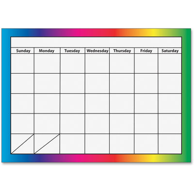 Ashley Productions 1-month Dry Erase Magnetic Calendar, Multicolor, 8 1/2", /BG 50BG/CT — view 1