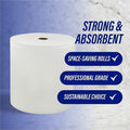 Genuine Joe Hardwound Paper Towels, White, 6 / Carton, GJO96850