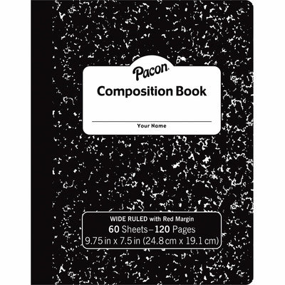 Dixon Ticonderoga Pacon Composition Book, 7 1/2" x 9 3/4", 72 / Carton, PACMMK37118