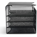 Safco Onyx Solid Top Horizontal Hanging Storage, Black, SAF3242BL