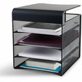 Safco Onyx Solid Top Horizontal Hanging Storage, Black, SAF3242BL