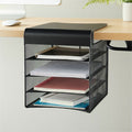 Safco Onyx Solid Top Horizontal Hanging Storage, Black, SAF3242BL