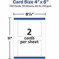 Avery Sure Feed Postcards, White, 4" x 6", 1 Box, AVE8386