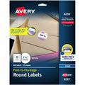 Avery High Visibility Round Labels, White, 1 Pack, AVE8293