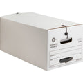 Business Source Medium Duty Letter Size Storage Box, White, 12 / Carton, BSN26746