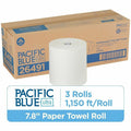 Georgia Pacific . Pacific Blue Ultra High-Capacity Recycled Paper Towel Rolls, White, 3 / Carton, GPC26491