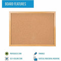 Bi-silque S.A MasterVision Oak Frame 3'x2' Cork Bulletin Board, BVCMC070014231