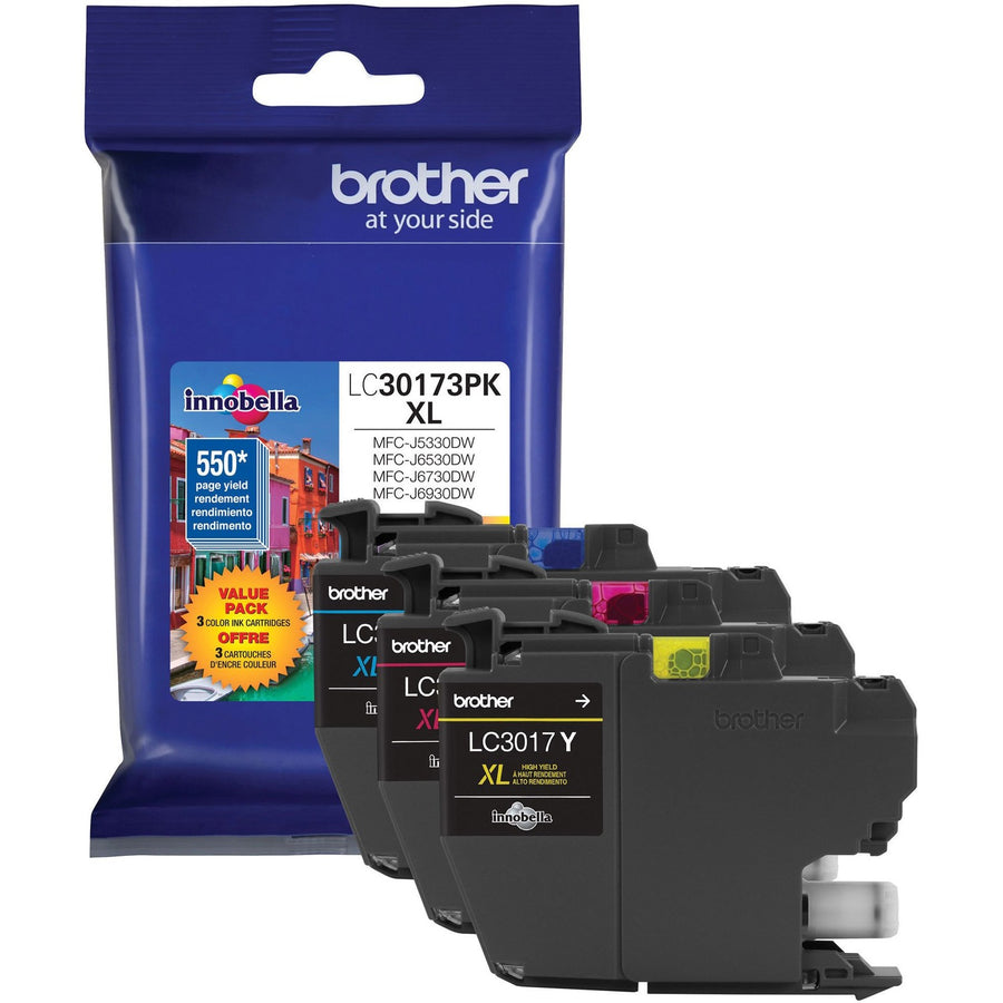 Brother Innobella Original High Yield Inkjet Ink Cartridge - Cyan, Magenta, Yellow - 3 / Pack — view 1