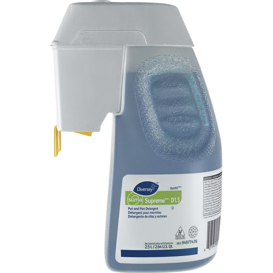 Diversey Suma Supreme Pot/Pan Detergent Refill, Blue, Easy to Use, DVO94977476