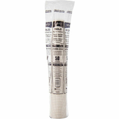 Dart Container Solo 12 oz Disposable Hot Cups, White, 20 / Carton, SCC412WN-2050