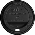 Dart Container Solo 10-24 oz PS Plastic Traveler Dome Cup Lid - Black, 10 / Carton, SCCTLB3160004