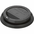 Dart Container Solo 10-24 oz PS Plastic Traveler Dome Cup Lid - Black, 10 / Carton, SCCTLB3160004