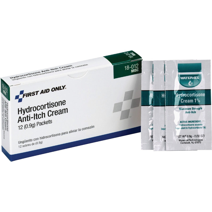 First Aid Only Hydrocortisone Cream, 12 / Box, FAO18012