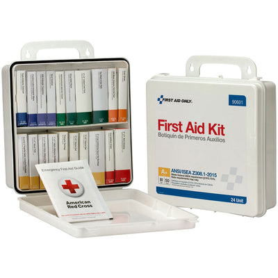 First Aid Only Aid Kit - ANSI Compliant, White, 1 Kit, FAO90601