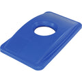 Genuine Joe 23-Gallon Recycling Bin Cutout Lid, Blue, GJO98219