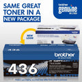 Brother TN436BK Original Laser Toner Cartridge - Black -, BRTTN436BK
