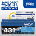 Brother TN431C Original Standard Yield Laser Toner Cartridge - Cyan -, BRTTN431C