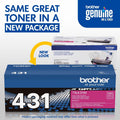 Brother TN431M Original Standard Yield Laser Toner Cartridge - Magenta -, BRTTN431M