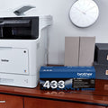 Brother TN433BK Original High Yield Laser Toner Cartridge - Black -, BRTTN433BK