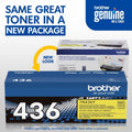Brother TN436Y Original Laser Toner Cartridge - Yellow -, BRTTN436Y